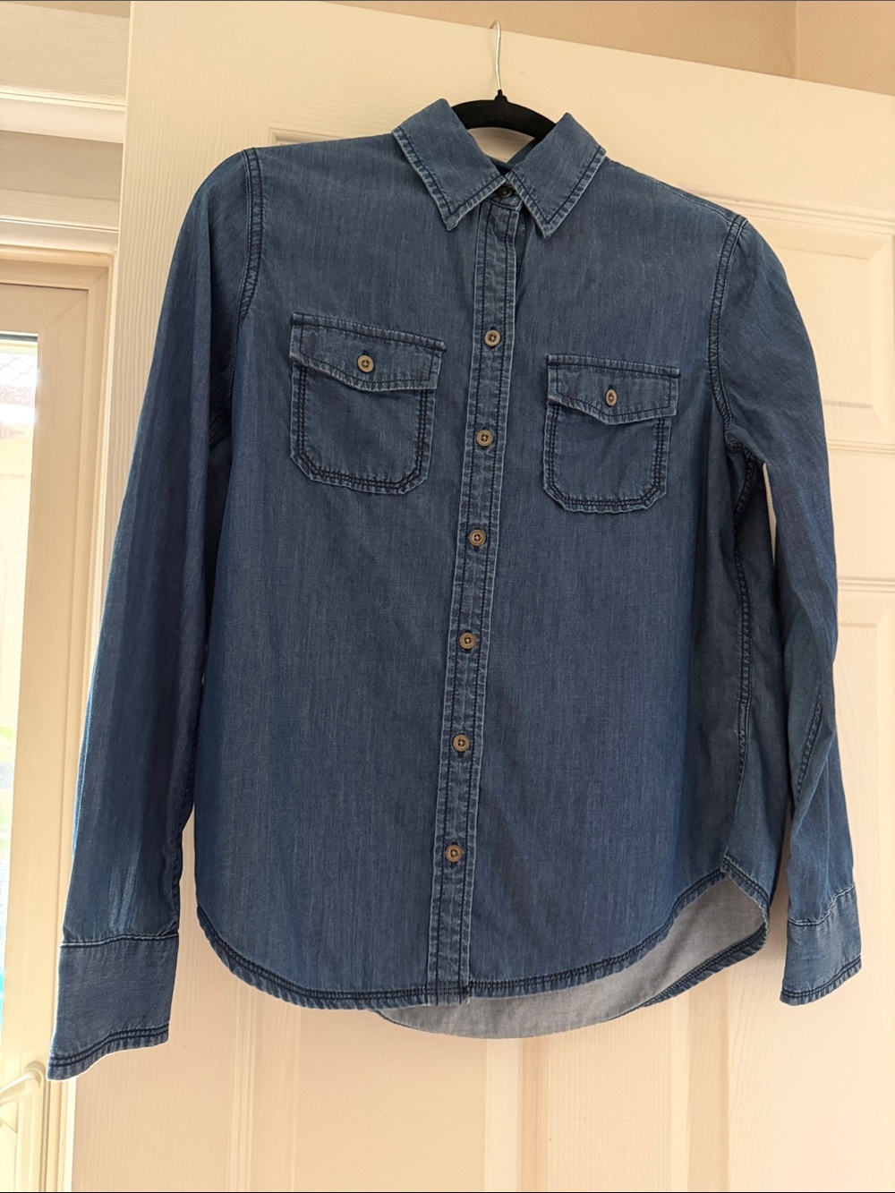Banana Republic Dark Blue Denim Button-Down Shirt